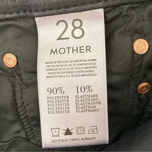 MOTHER The Looker in Look But Don’t Touch Faux Suede Jeans, Size 28 - Picture 7 of 9